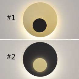 Nordic Wall Light Sort Guld Rund Fuld Kobber Væglampe