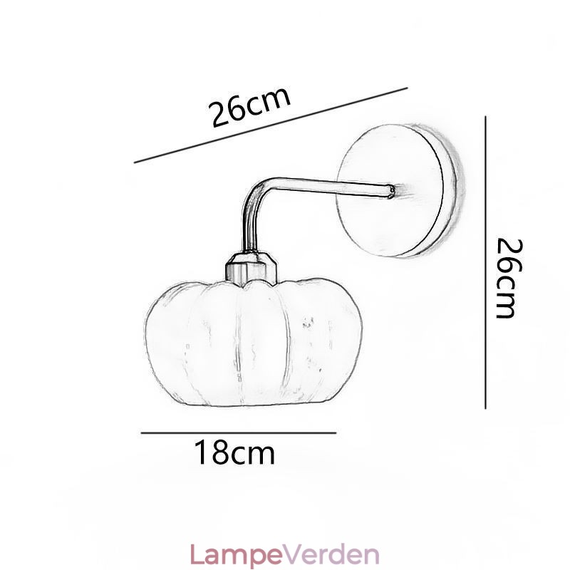 Græskar Væglampe Japansk Retro Væglamper Lampe