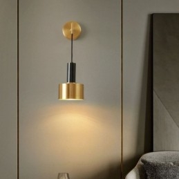 Moderne Væglampe Sort Guld Kontrastfarve Væglampe