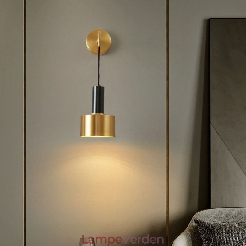 Moderne Væglampe Sort Guld Kontrastfarve Væglampe
