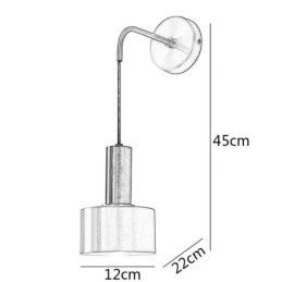 Moderne Væglampe Sort Guld Kontrastfarve Væglampe