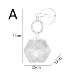 Moderne væglampe Kreativ væglampe i glas