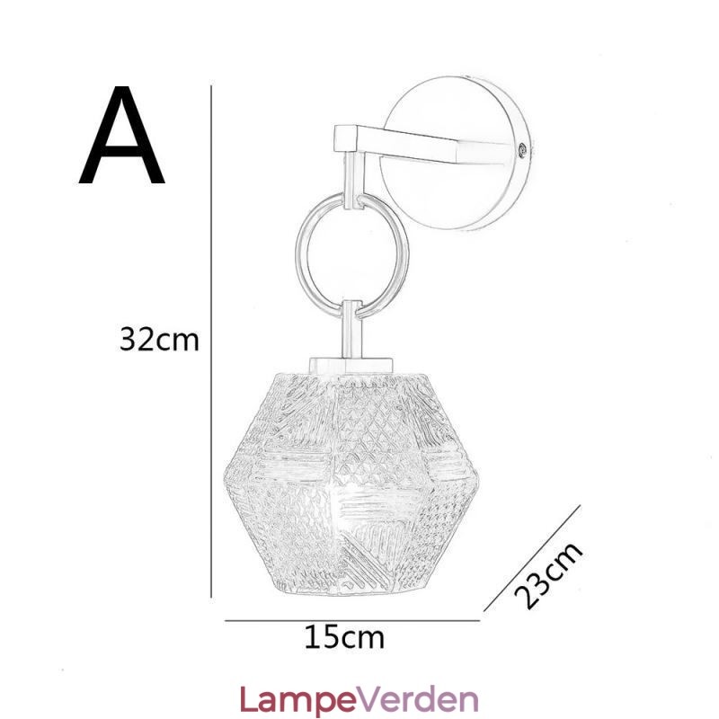 Moderne væglampe Kreativ væglampe i glas