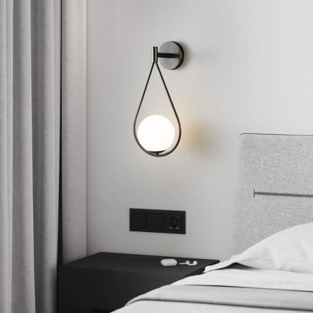 Moderne Globe Væglampe Glas Væglampe Sort Vanddråbe Væglampe Moderne Globe Væglampe Glas Væglampe Sort Vanddråbe Væglampe