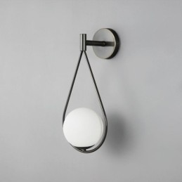 Moderne Globe Væglampe Glas Væglampe Sort Vanddråbe Væglampe
