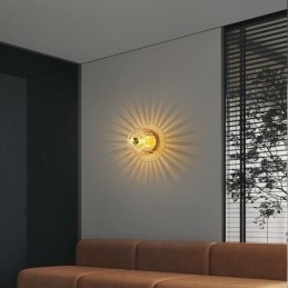 Moderne vægbelysning med klar glasskærm Børstet væglampetbelysning