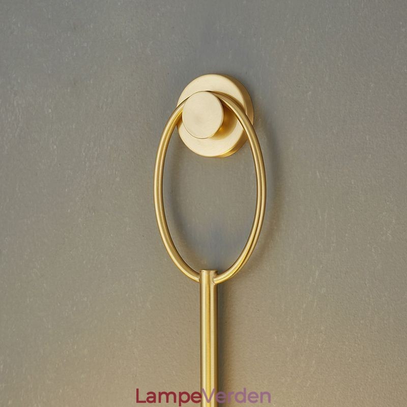 Moderne Globe Væglampe Børstet Guld Glas Væglampe