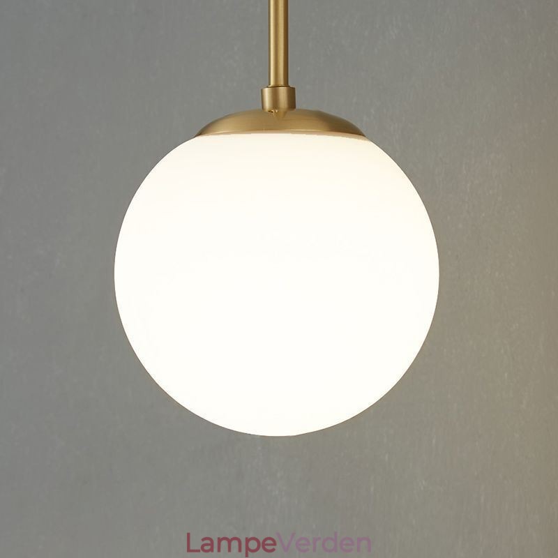 Moderne Globe Væglampe Børstet Guld Glas Væglampe