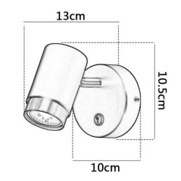 Moderne drejelig væglampe Minimalistisk Sconce Light Ganglampe