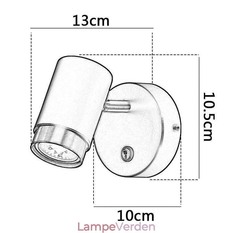 Moderne drejelig væglampe Minimalistisk Sconce Light Ganglampe