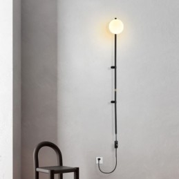 Globe Wall Sconce Lighting Mid Century Magic Bean væglampe med stik