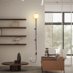 Globe Wall Sconce Lighting Mid Century Magic Bean væglampe med stik