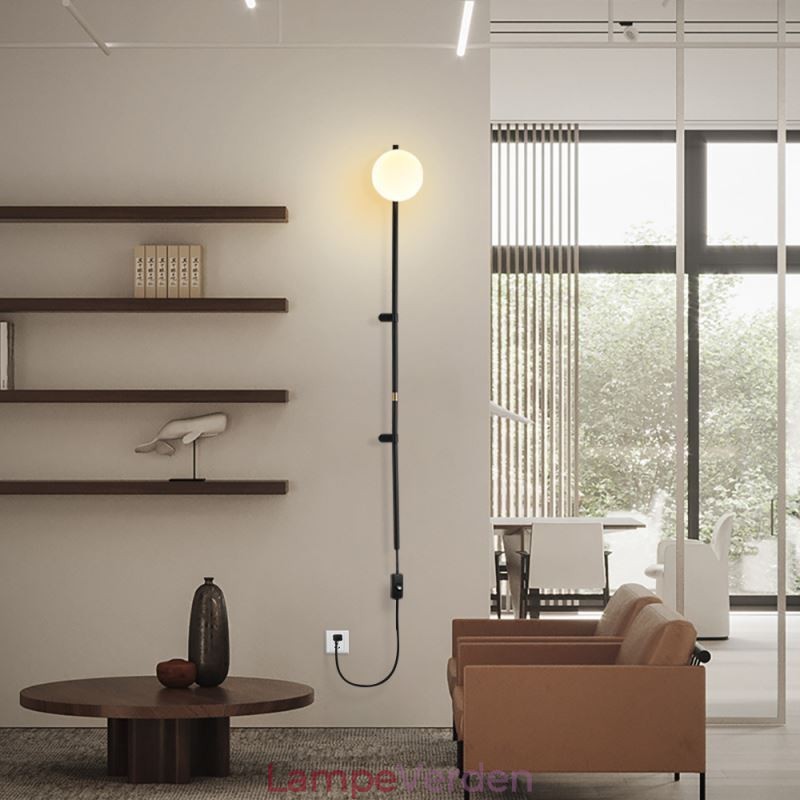 Globe Wall Sconce Lighting Mid Century Magic Bean væglampe med stik