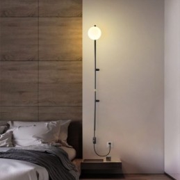 Globe Wall Sconce Lighting Mid Century Magic Bean væglampe med stik