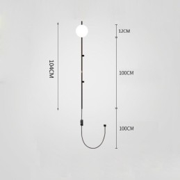 Globe Wall Sconce Lighting Mid Century Magic Bean væglampe med stik