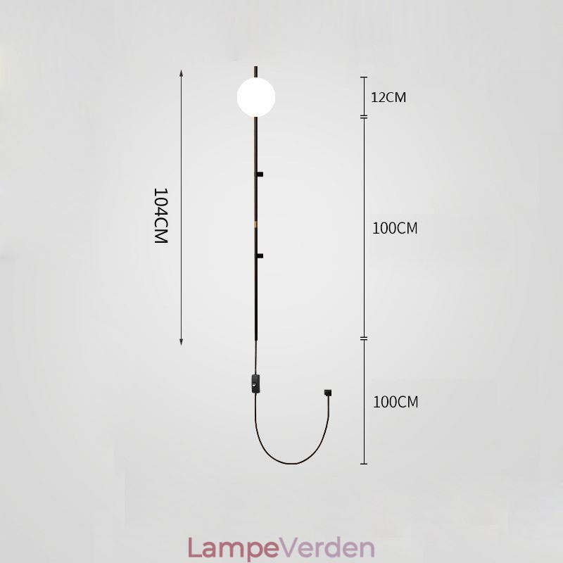 Globe Wall Sconce Lighting Mid Century Magic Bean væglampe med stik