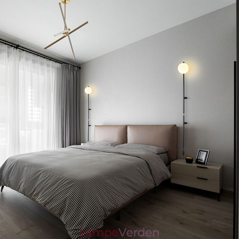 Globe Wall Sconce Lighting Mid Century Magic Bean væglampe med stik