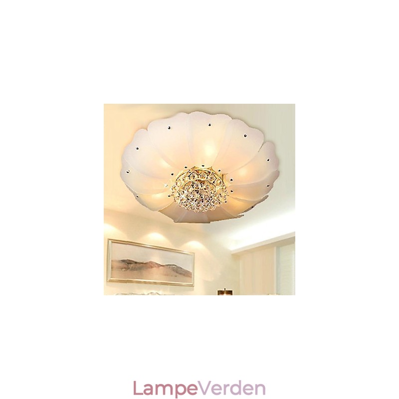 Moderne moderne traditionel klassisk rustik hytte vintage retro krystal galvaniseret metal lysekrone pendellampe
