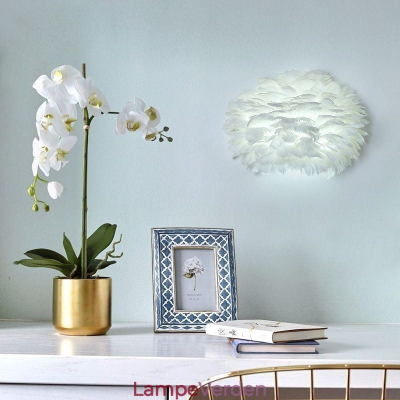 Creative Feather Væglampe Dekorativ Sconce Light