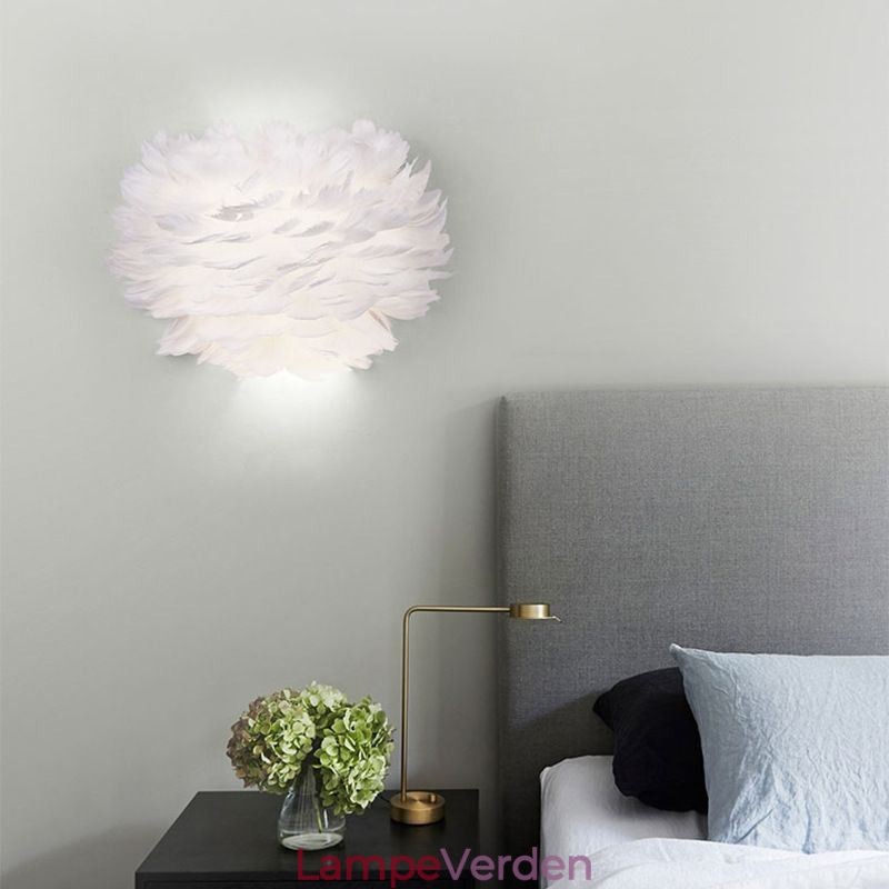 Creative Feather Væglampe Dekorativ Sconce Light