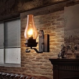Vintage smedejerns væglampe Single Light Sconce Lighting