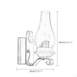 Vintage smedejerns væglampe Single Light Sconce Lighting