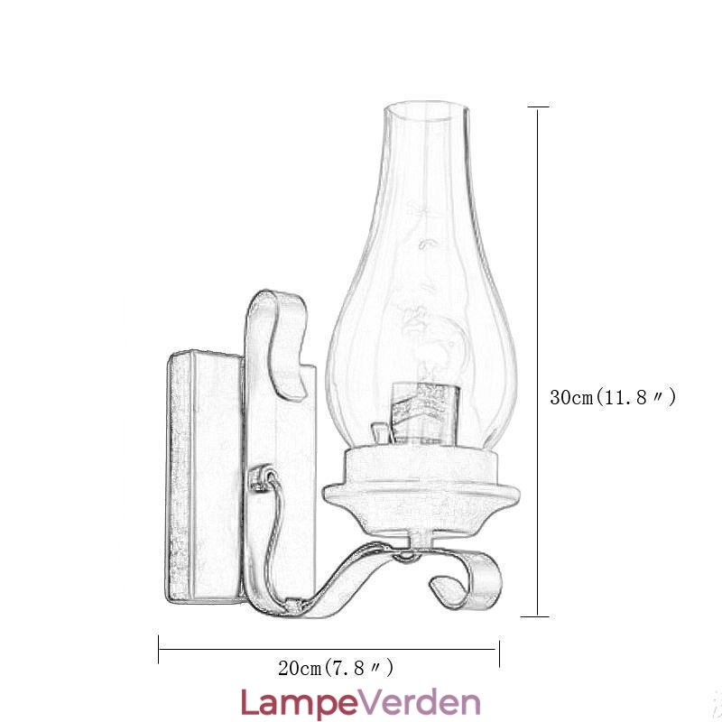 Vintage smedejerns væglampe Single Light Sconce Lighting