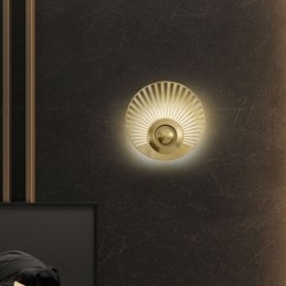 Nordic Messing Væglampe Udhulet Rund Form Sconce Light