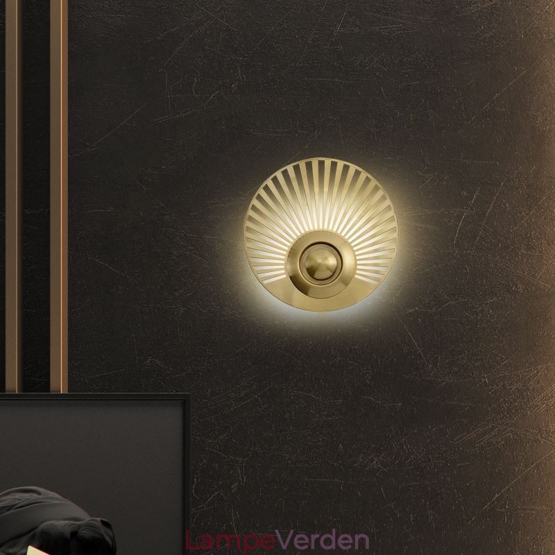 Nordic Messing Væglampe Udhulet Rund Form Sconce Light