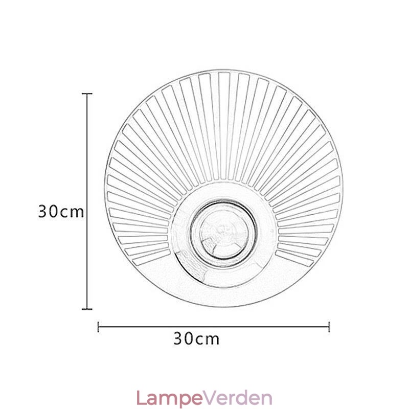 Nordic Messing Væglampe Udhulet Rund Form Sconce Light