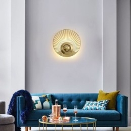 Nordic Messing Væglampe Udhulet Rund Form Sconce Light