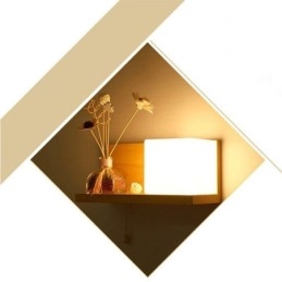Nordic Wood Væglampe Glas Lampeskærm Sconce Light