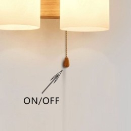 Nordic Wood Væglampe Glas Lampeskærm Sconce Light