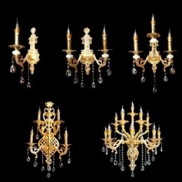 Europæisk væglampe Luksuriøs væglampe Crystal Drop Lampe Sengelampe