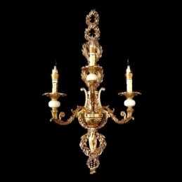 Europæisk væglampe Luksuriøs kronblad væglampe Jade dekorationslampe Sengelampe