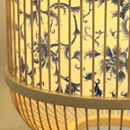 Cage Design Væglampe Creative Bamboo Hanging Wall Sconce Bedside Dekorative Light