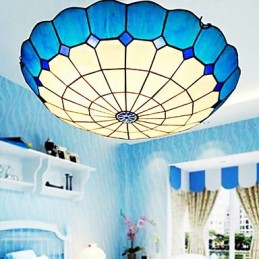 European Rural Creative Arts Farvet glas Absorber Dome Lamp Light