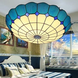 European Rural Creative Arts Farvet glas Absorber Dome Lamp Light