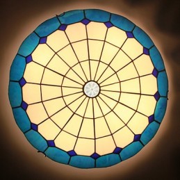 European Rural Creative Arts Farvet glas Absorber Dome Lamp Light