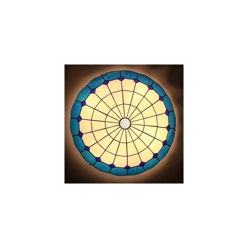 European Rural Creative Arts Farvet glas Absorber Dome Lamp Light