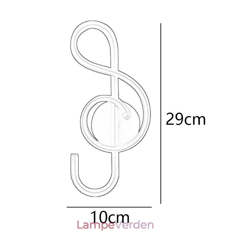 Væglampe Minimalistisk Akryl Note Væglampe