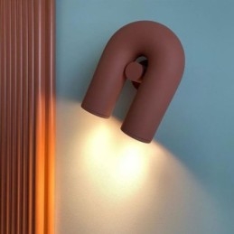 Væglampe U-form Minimalistisk kreativ væglampe 90 roterende lampeskærm
