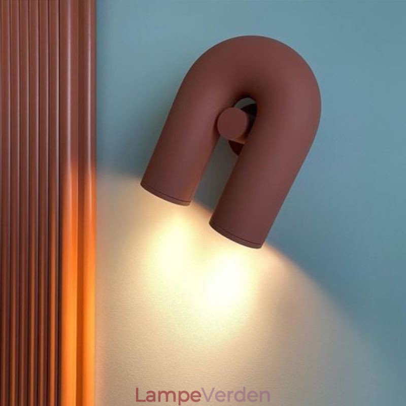 Væglampe U-form Minimalistisk kreativ væglampe 90 roterende lampeskærm