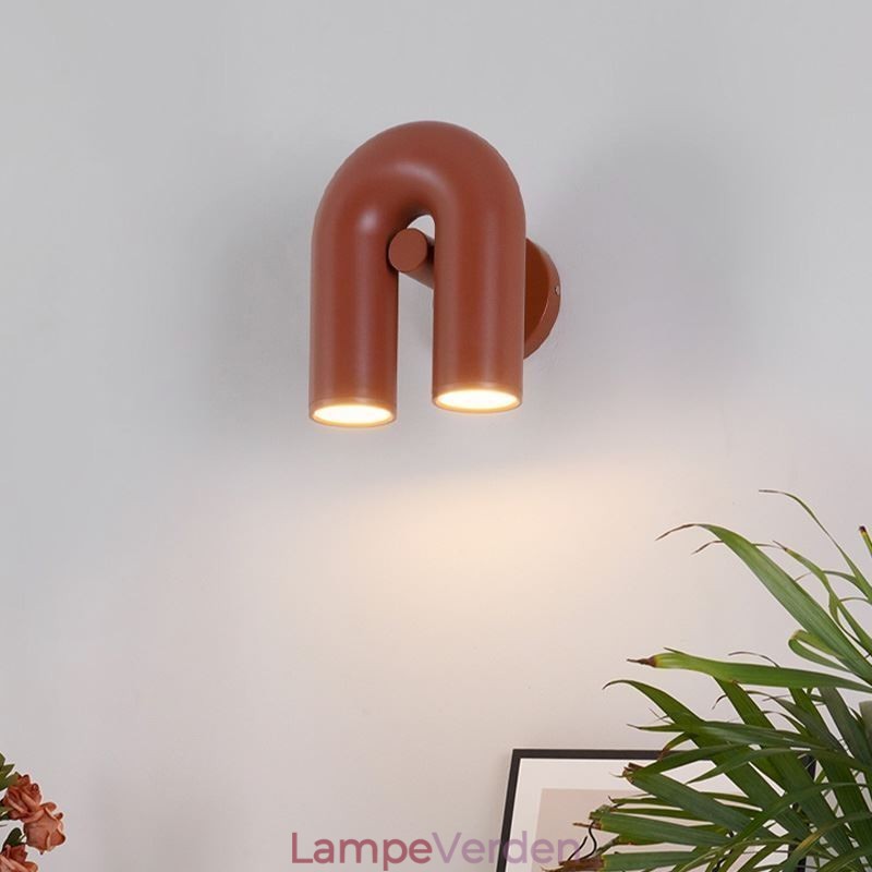 Væglampe U-form Minimalistisk kreativ væglampe 90 roterende lampeskærm
