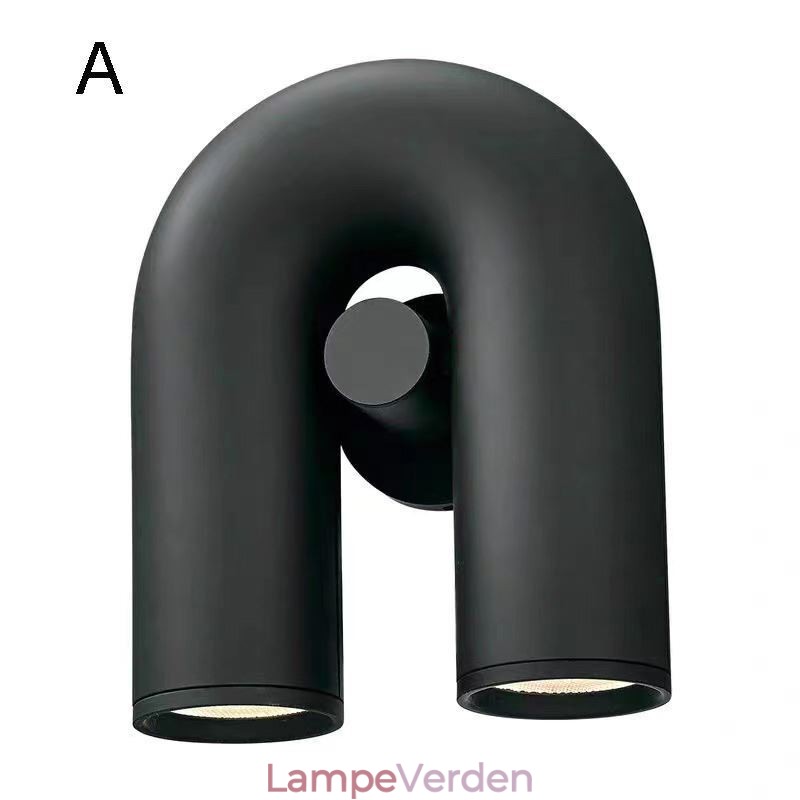 Væglampe U-form Minimalistisk kreativ væglampe 90 roterende lampeskærm