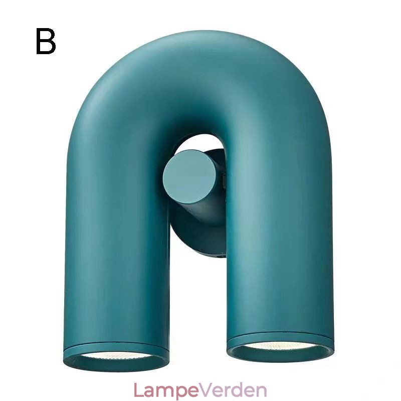 Væglampe U-form Minimalistisk kreativ væglampe 90 roterende lampeskærm