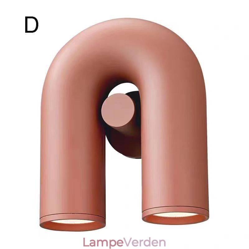 Væglampe U-form Minimalistisk kreativ væglampe 90 roterende lampeskærm
