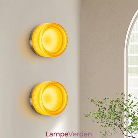 Væglampe Moderne Minimalistisk Akryl Enkelt Hoved Rundt Smedejern Lille Væglampe Væglampe Moderne Minimalistisk Akryl Enkelt Hoved Rundt Smedejern Lille Væglampe