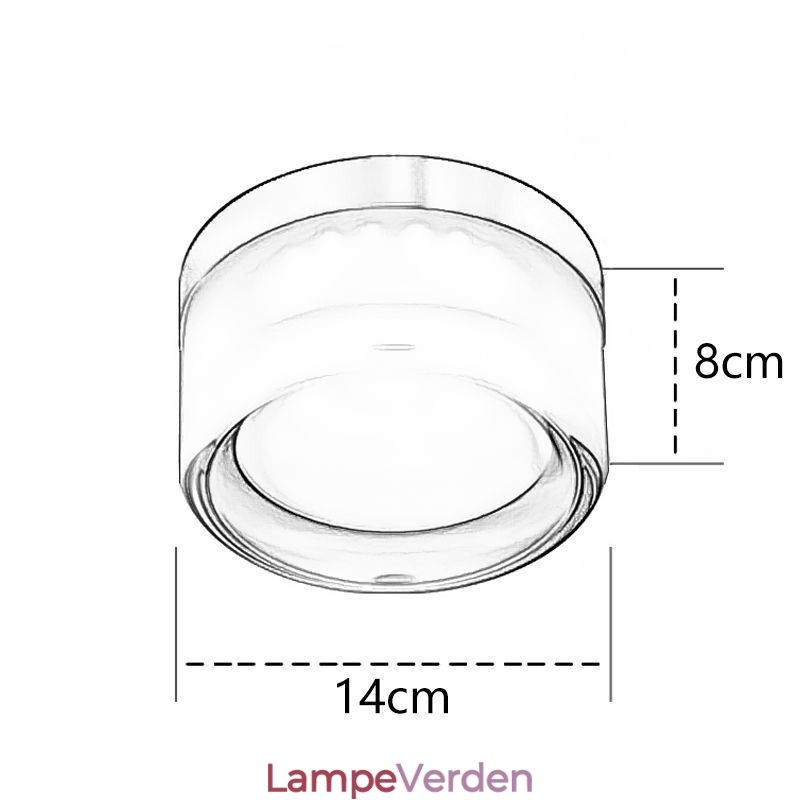 Væglampe Moderne Minimalistisk Akryl Enkelt Hoved Rundt Smedejern Lille Væglampe