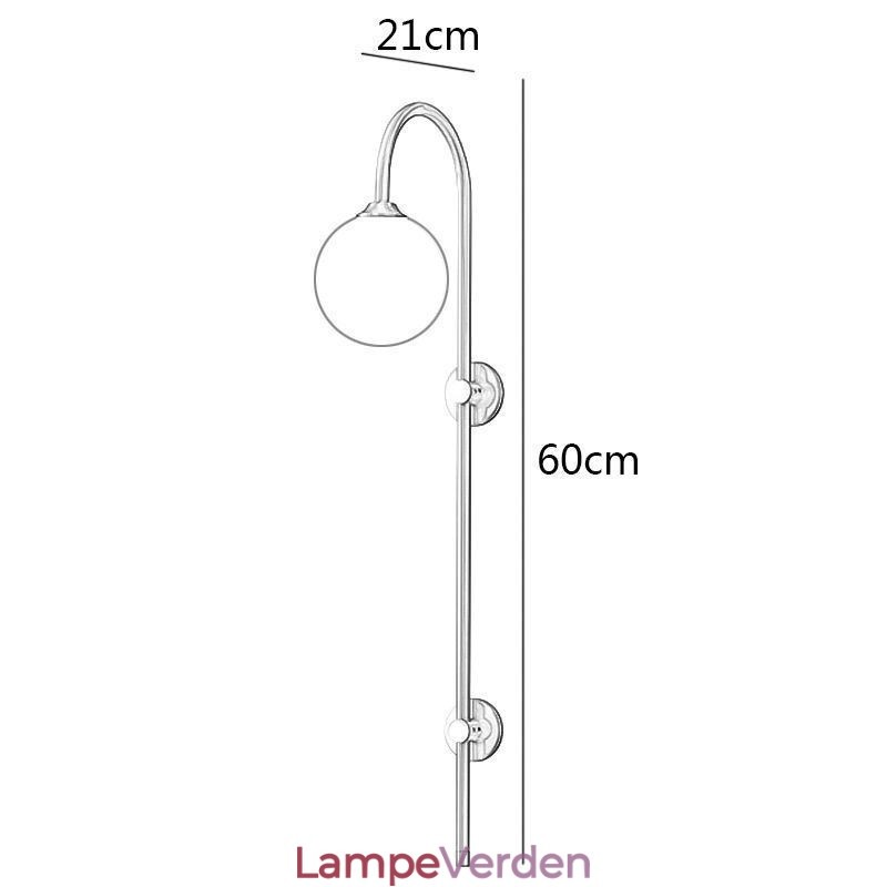 Moderne væglampe i børstet guld
